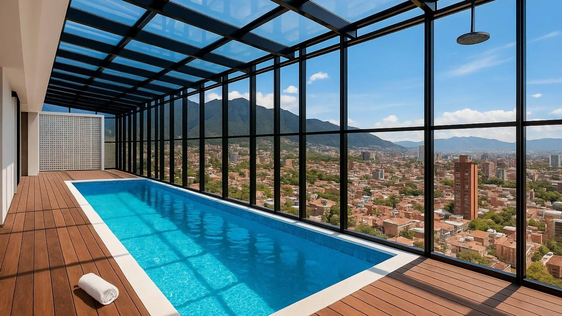 Stylish 1BR apartment with View, Pool & Sauna in Prime Location Bogota Colombia